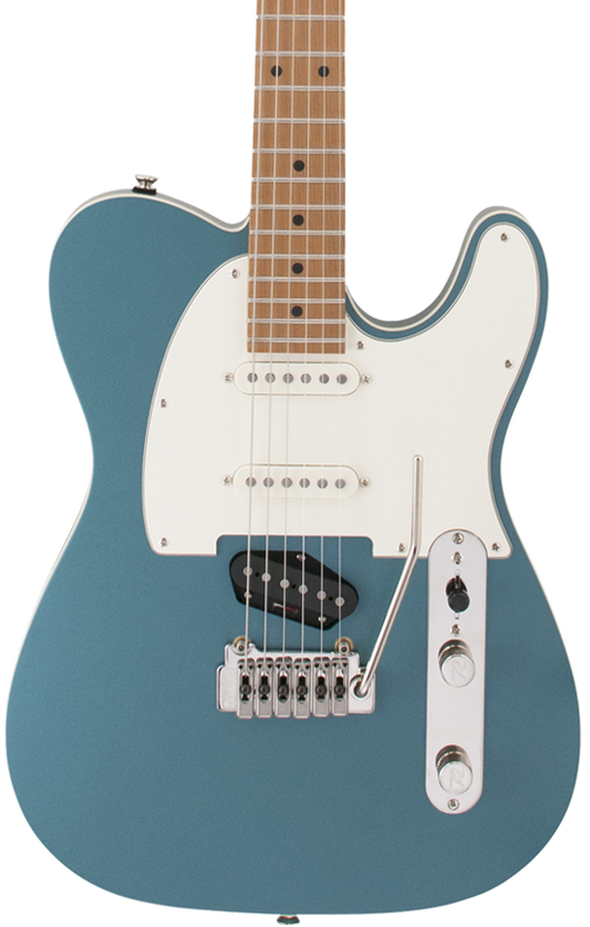 Front of Reverend PA2S Pete Anderson Eastsider S Satin Deep Sea Blue.