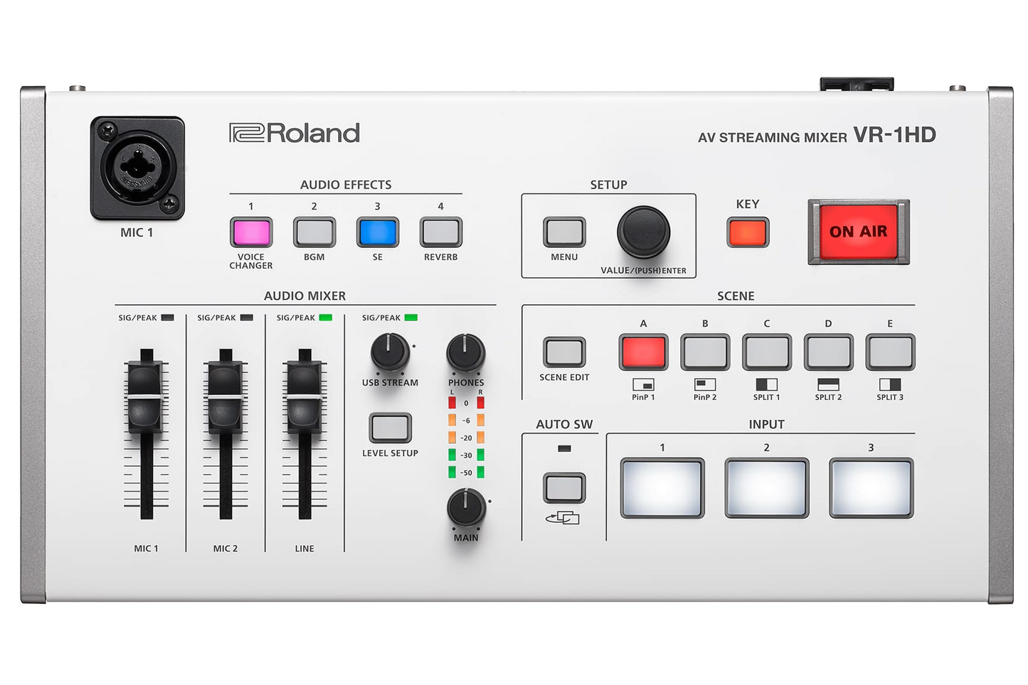 Top down of Roland VR-1HD AV Streaming Mixer.