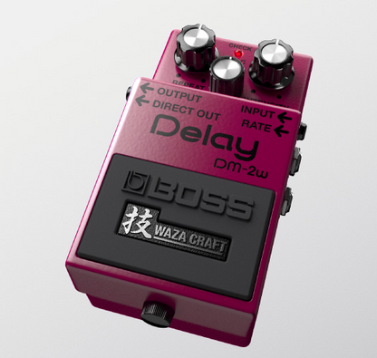 Top angle of Boss DM-2W Delay Waza Craft Special Edition.