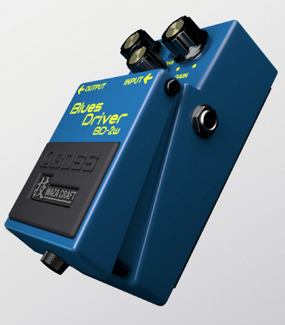 Right side angle of Boss BD-2W Blues Driver Waza Craft Special Edition.