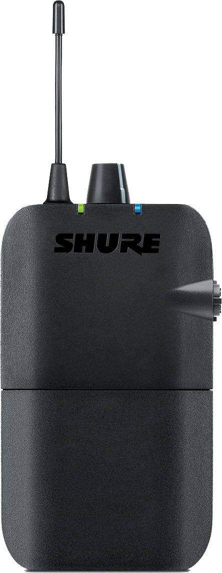 Front of Shure P3R-G20 PSM300 Wireless Bodypack Receiver.