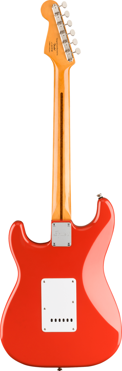 Back of Squier Classic Vibe '50s Stratocaster Maple Fingerboard Fiesta Red.