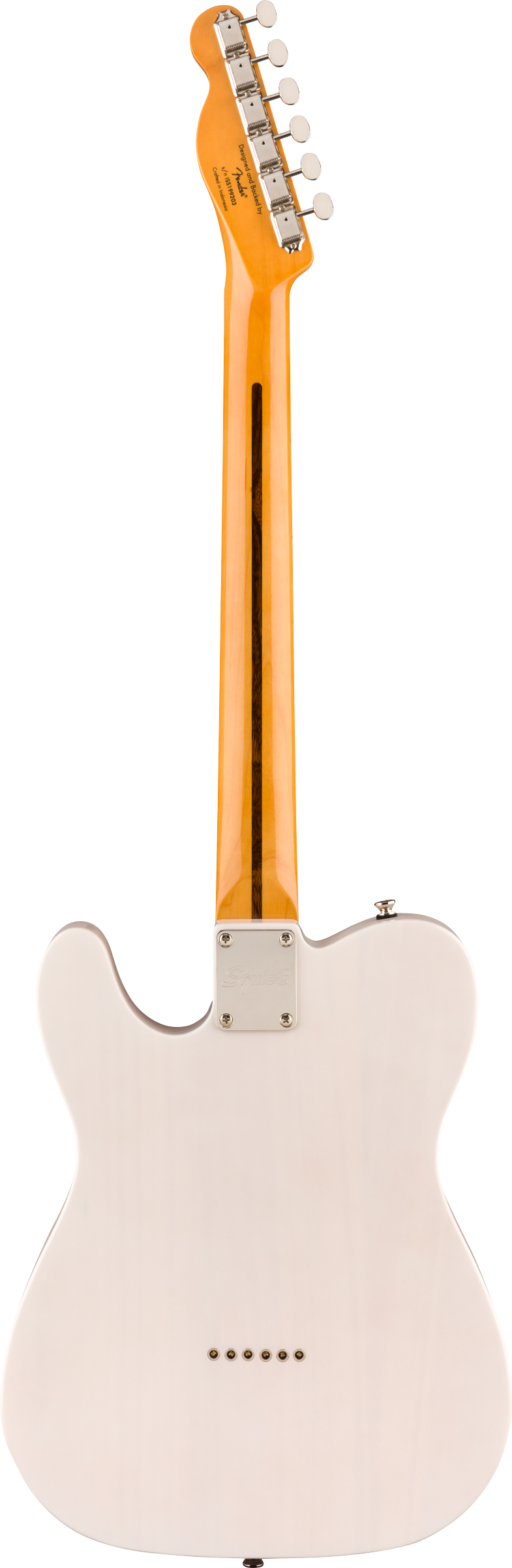 Back of Squier Classic Vibe 50s Telecaster MP White Blonde.