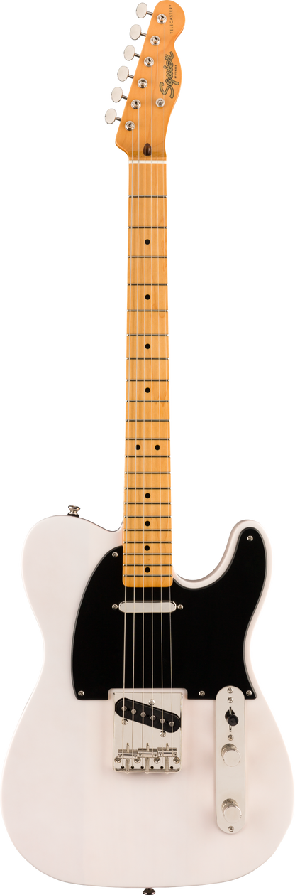 Full frontal of Squier Classic Vibe 50s Telecaster MP White Blonde.