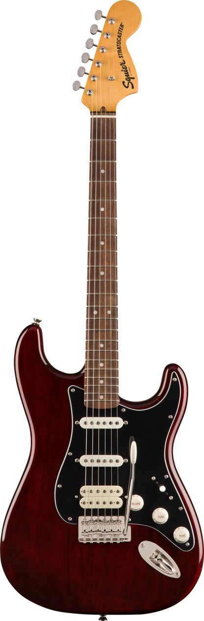 Full frontal of Squier Classic Vibe '70s Stratocaster HSS Laurel Fingerboard Walnut.