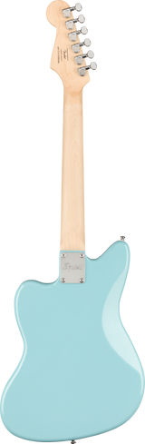 Back of Squier Mini Jazzmaster HH MP Daphne Blue.