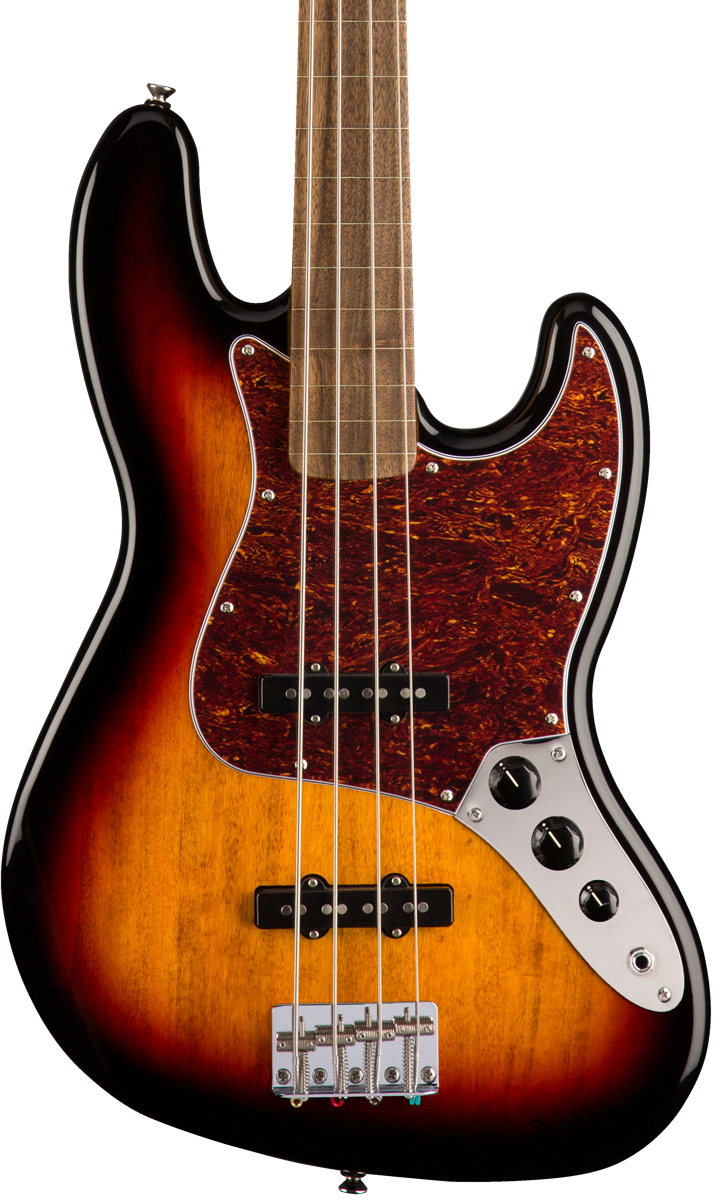 Squier Classic Vibe '60s Jazz Bass Fretless Bass Laurel Fingerboard 3-Color Sunburst