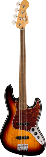 Squier Classic Vibe '60s Jazz Bass Fretless Bass Laurel Fingerboard 3-Color Sunburst