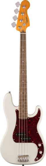Squier Classic Vibe Precision electric Bass in Olympic White Tone Shop Guitars DFW