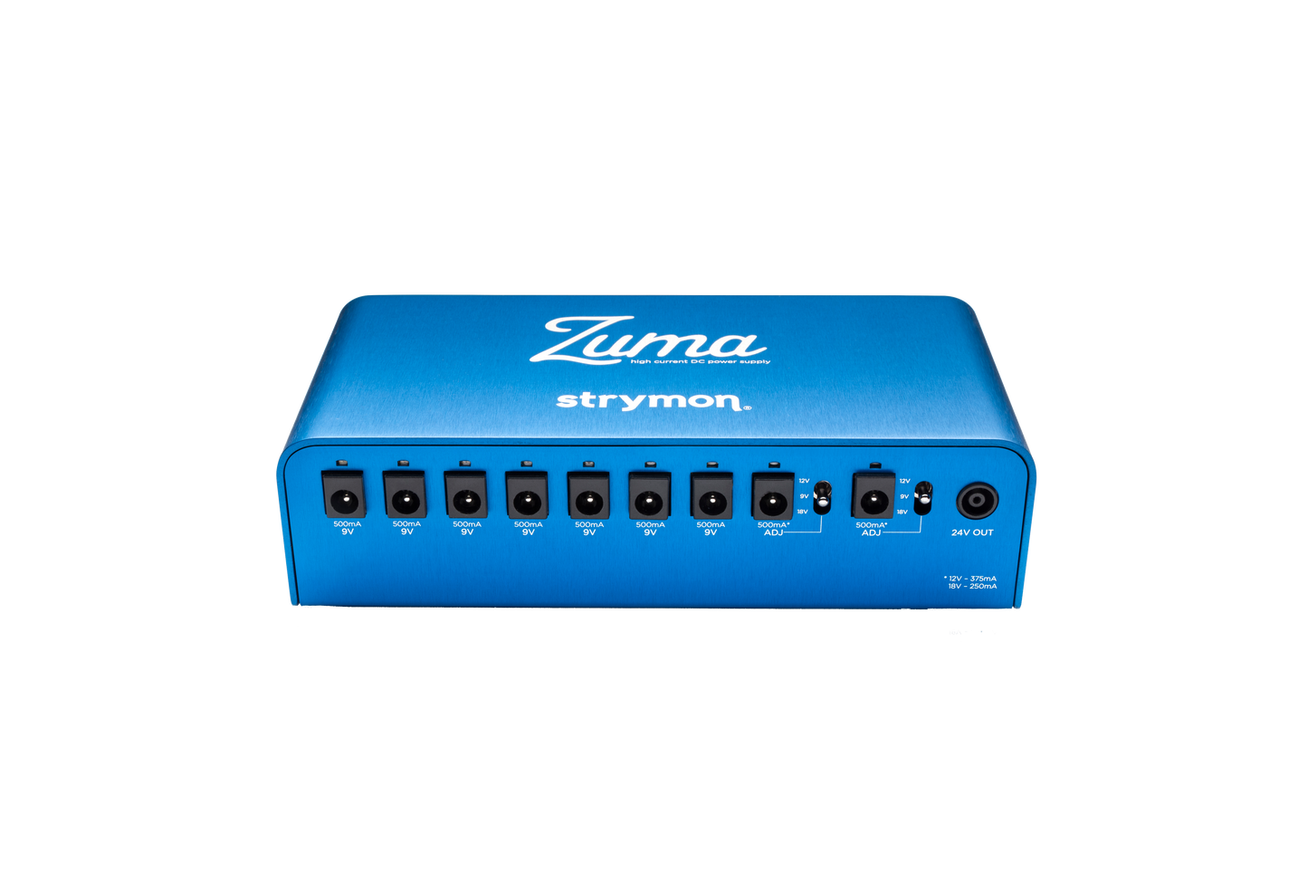 Strymon Zuma High Current Power Supply in blue Tone Shop Guitars Dallas Texas
