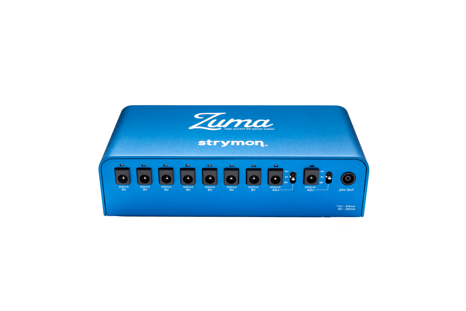 Strymon Zuma High Current Power Supply in blue Tone Shop Guitars Dallas Texas
