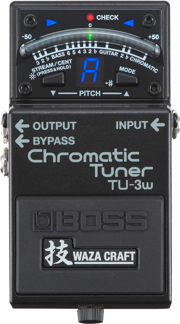Boss TU 3W Chromatic Tuner Waza Craft Black Tone Shop Guitars Dallas TX