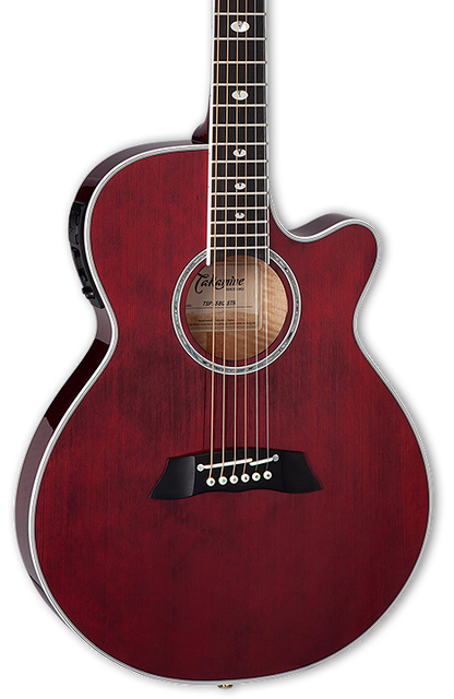 Takamine TSP158C Thinline See-thru Red gloss w/soft case