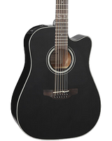 Front of Takamine GD30CE-12 BLK Black 12 String.