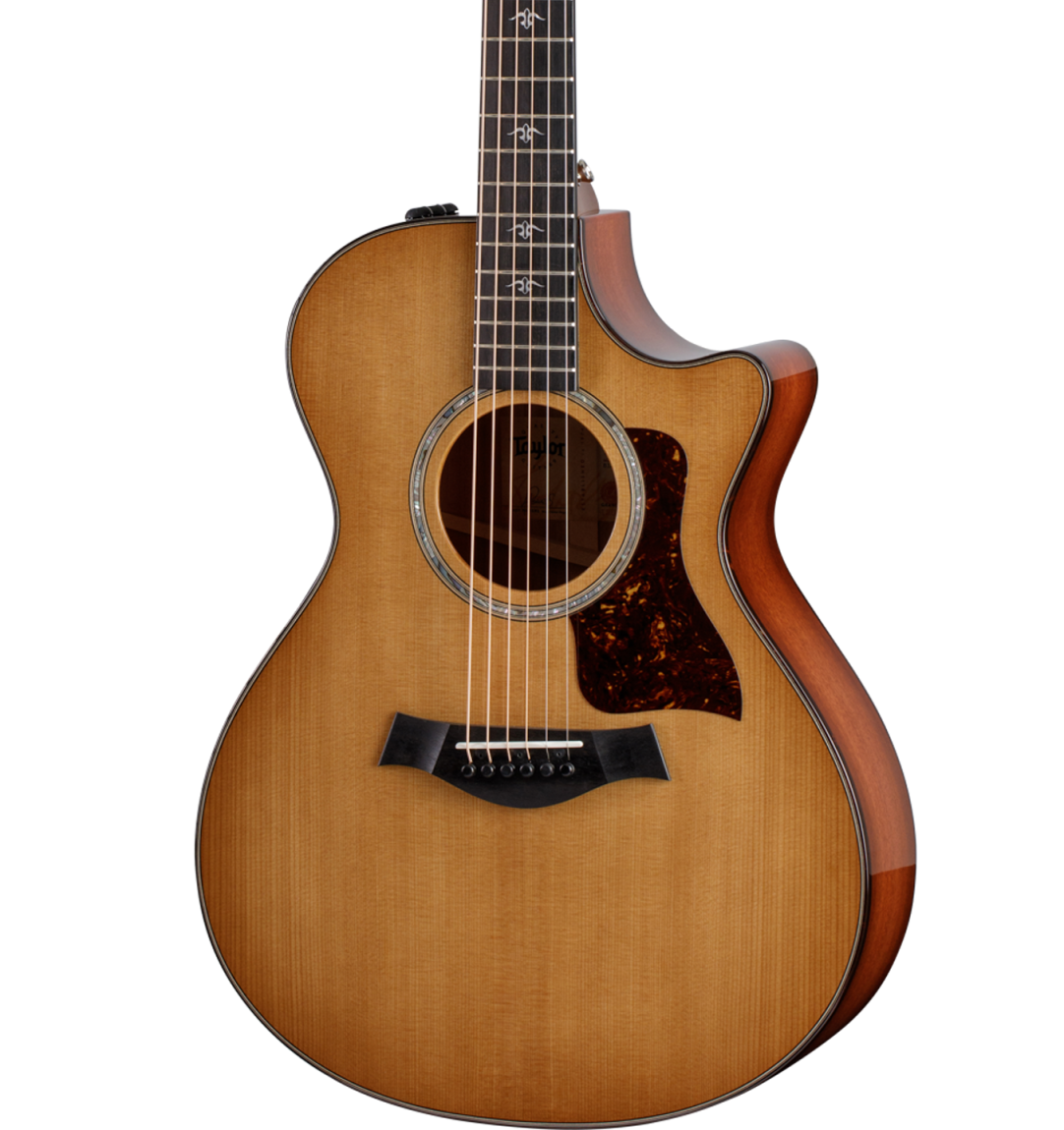 Front of Taylor 512ce Urban Ironbark/Torrefied Sitka.