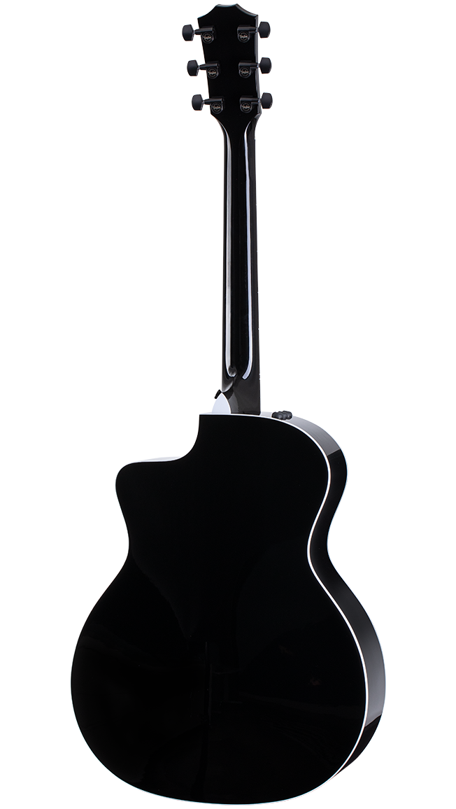 Back angle of Taylor 214ce-BLK Deluxe Black.