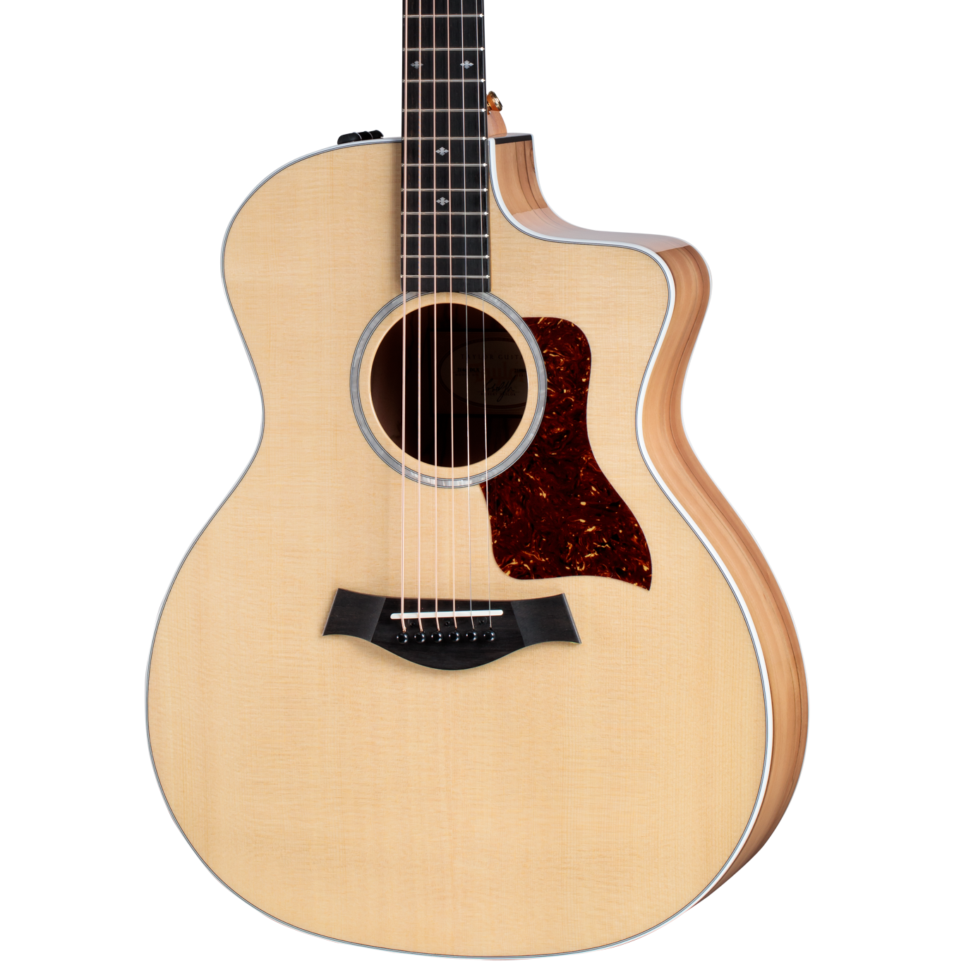 Front of Taylor 214ce Deluxe Natural.