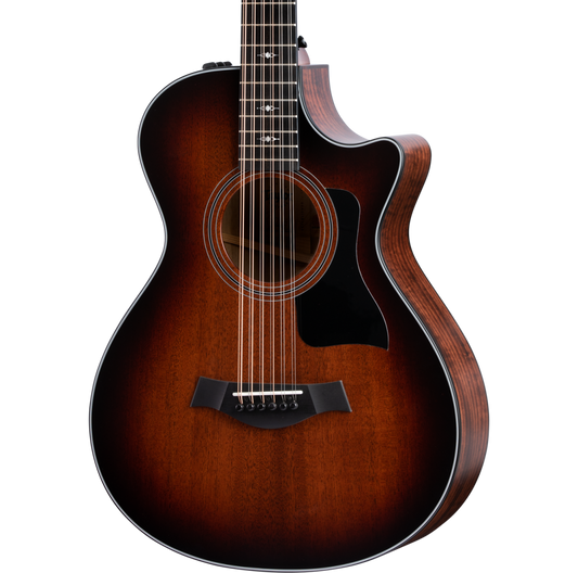 Front of Taylor 362ce Shaded Edgeburst V-Class Bracing.