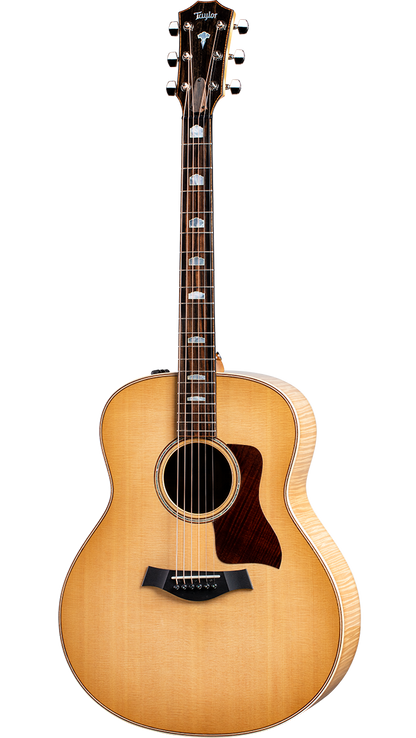 Full front angle of Taylor 618e V-Class Bracing Antique Blonde.