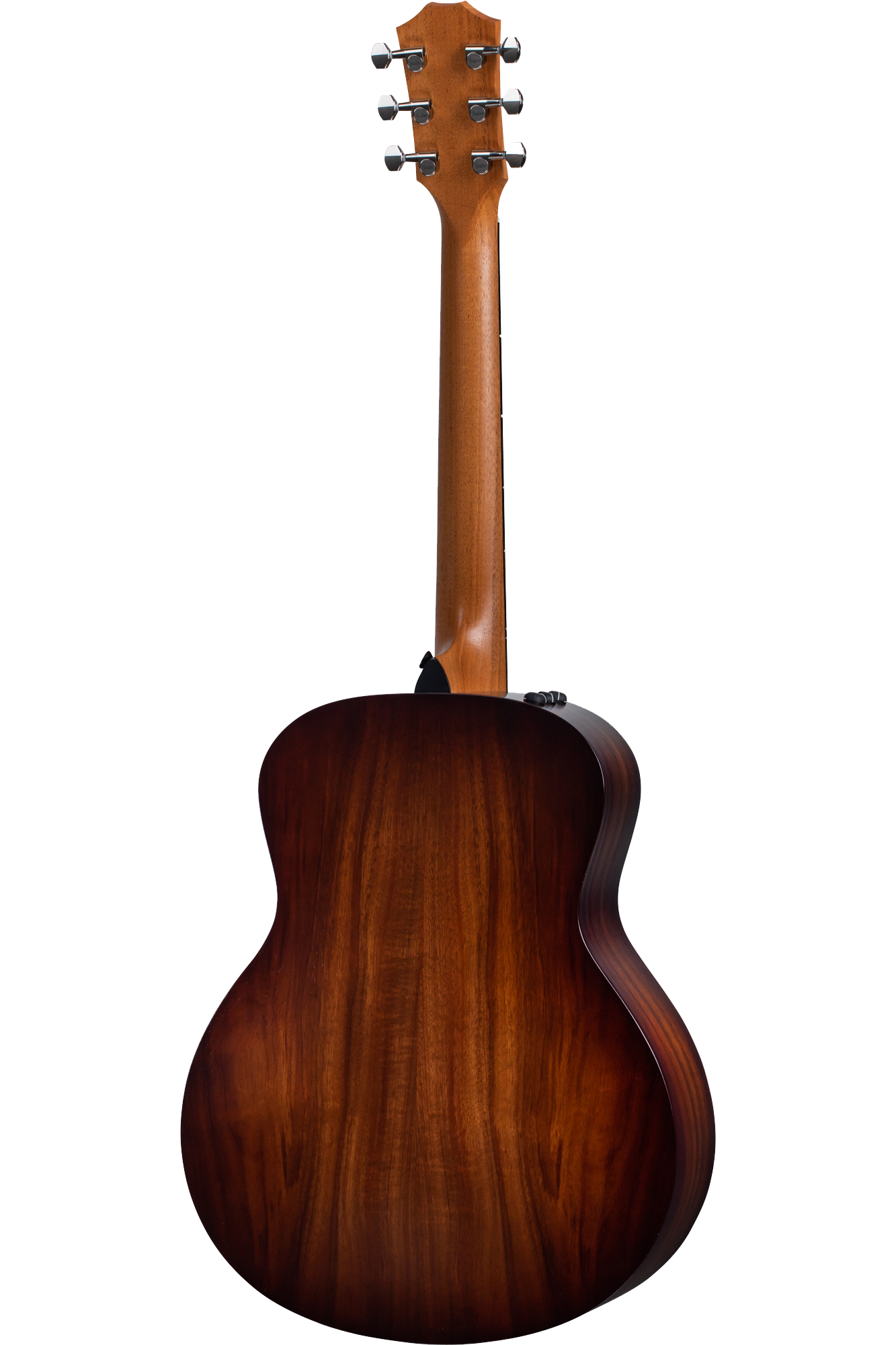 Back of Taylor GS Mini-e Koa Plus Acoustic guitar body in shaded edgeburst Tone Shop Guitars DFW