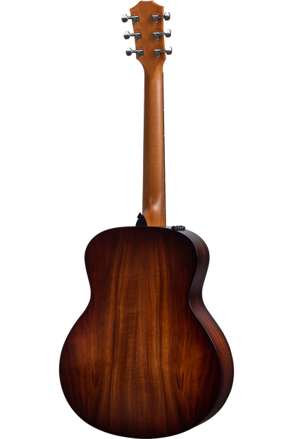 Back of Taylor GS Mini-e Koa Plus Acoustic guitar body in shaded edgeburst Tone Shop Guitars DFW