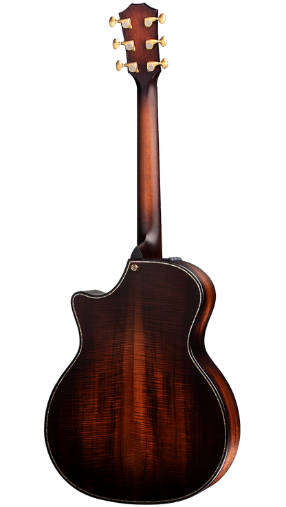 Back of Taylor Builder's Edition K24ce Acoustic Guitar in Hawaiian koa Shop Guitars DFW
