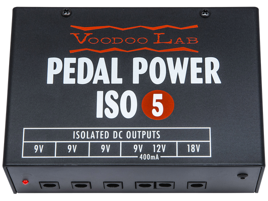 Top angle of Voodoo Lab Pedal Power ISO-5 120V.