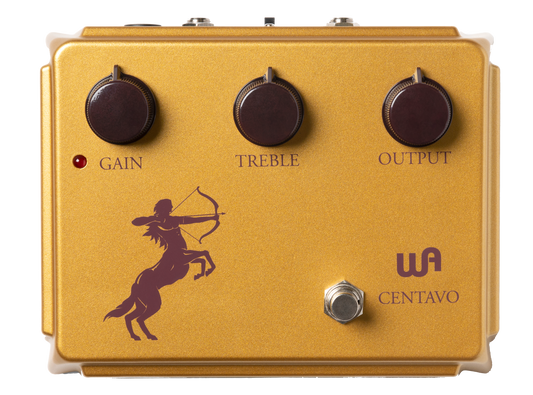 Top down of Warm Audio Centavo Professional Overdrive Pedal.