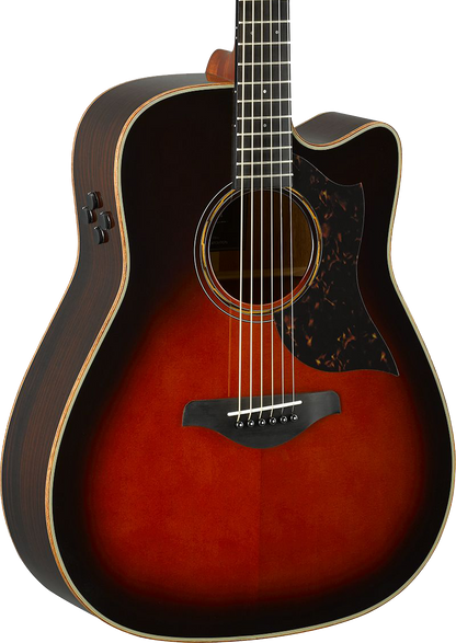 Front angle of Yamaha A3R ARE Tobacco Brown Sunburst.