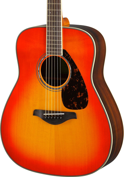 Front of Yamaha FG830 Autumn Burst.