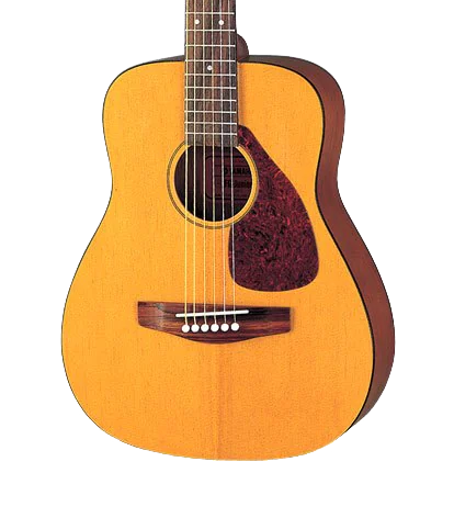 Front of Yamaha JR1 3/4 Scale Mini Folk Guitar.
