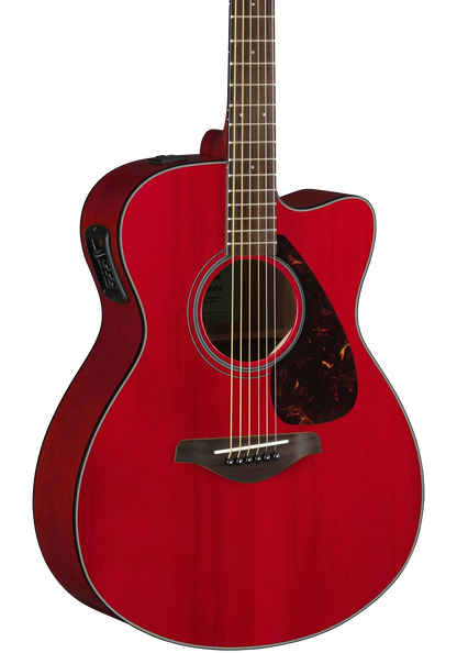 Front of Yamaha FSX800C RR Ruby Red Small Body Acoustic/Electric.