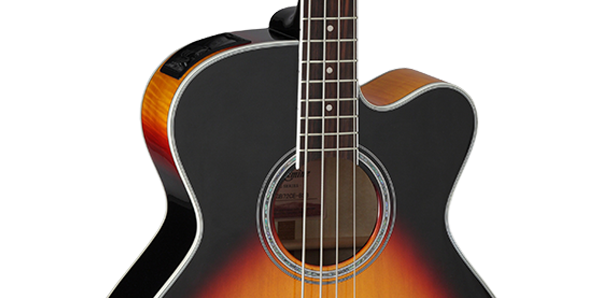 Close up of Takamine GB72CE BSB Acoustic Electric Bass sound hole.