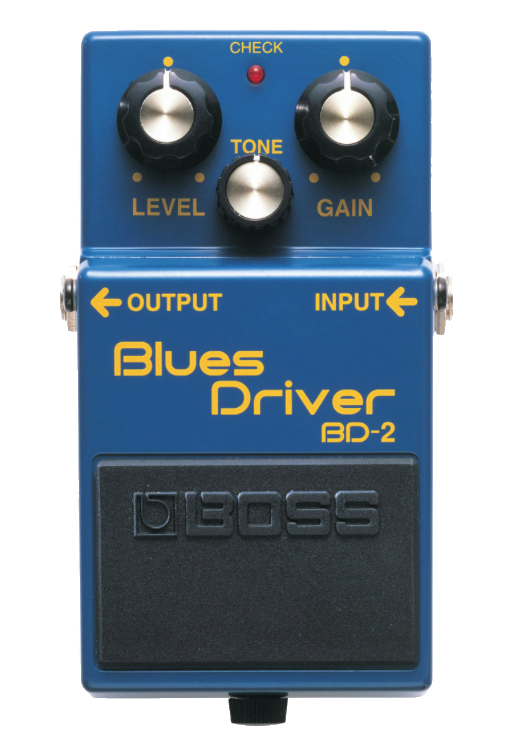 Top down of Boss BD-2 Blues Driver.