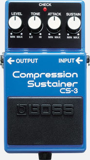 Top down of Boss CS-3 Compression Sustainer.
