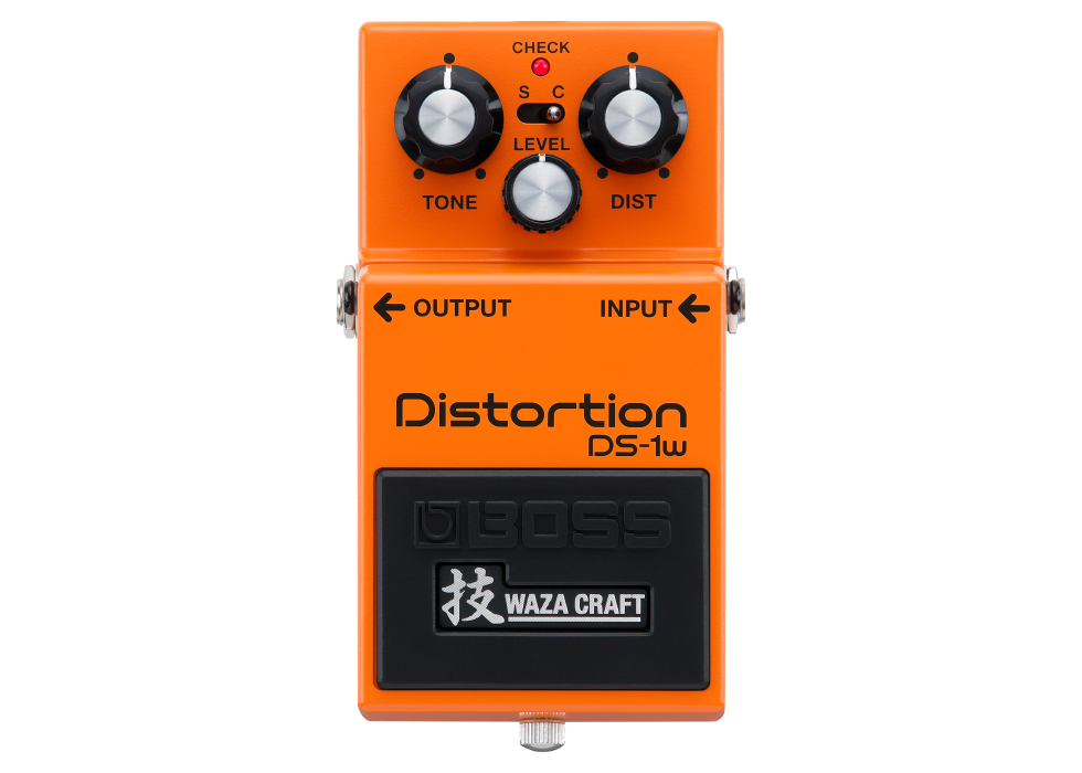 Top down of Boss DS-1W Waza Craft Distortion.