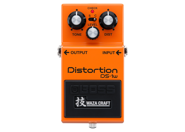 Top down of Boss DS-1W Waza Craft Distortion.