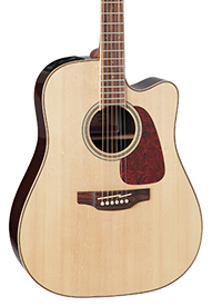 Front of Takamine GD93CE Dreadnaught Cutaway.