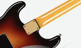 Close up of Fender Stevie Ray Vaughan Stratocaster 3-Tone Sunburst neck.