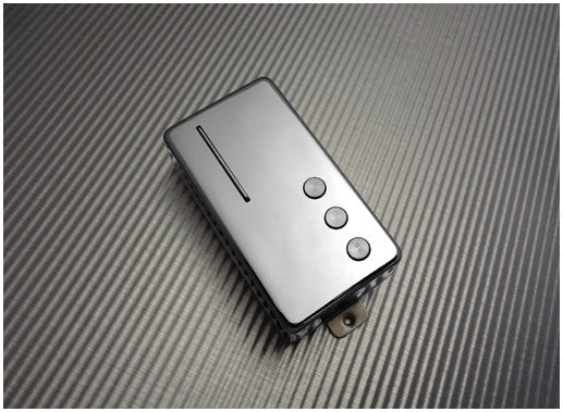 Top down Railhammer NU-BR-ch Nuevo 90 Humcutter Bridge Pickup Chrome.
