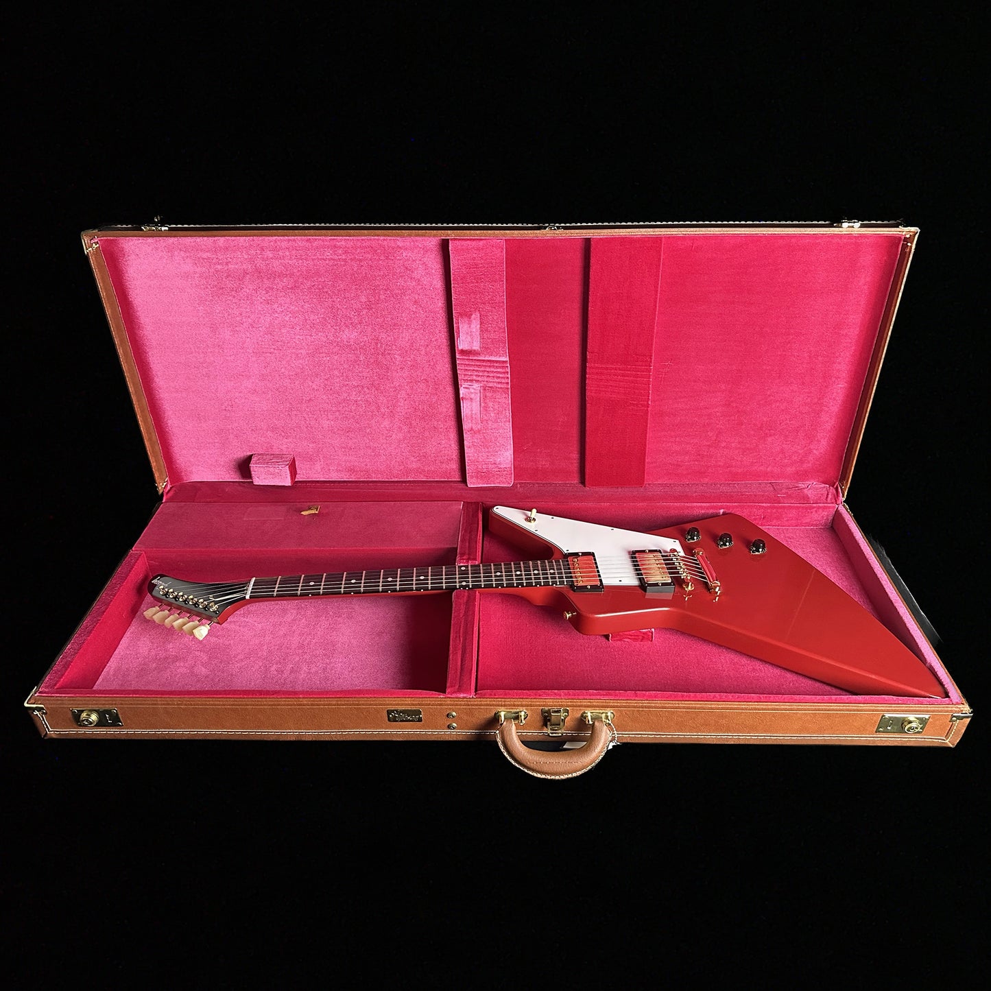 Gibson Custom Shop 1958 Korina Explorer Reissue Cardinal Red White Pickgaurd VOS w/case