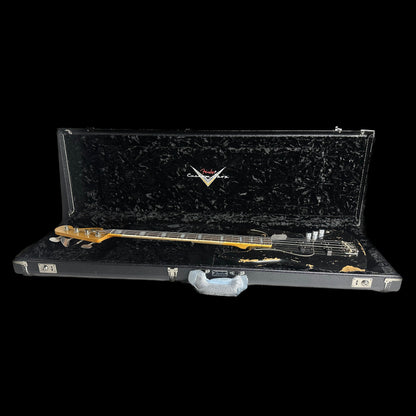 Fender Custom Shop Limited Edition Custom Jazz Bass Heavy Relic Aged Black in case.