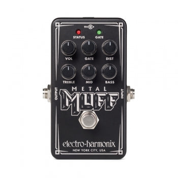 Top down of EHX Electro-Harmonix Nano Metal Muff.