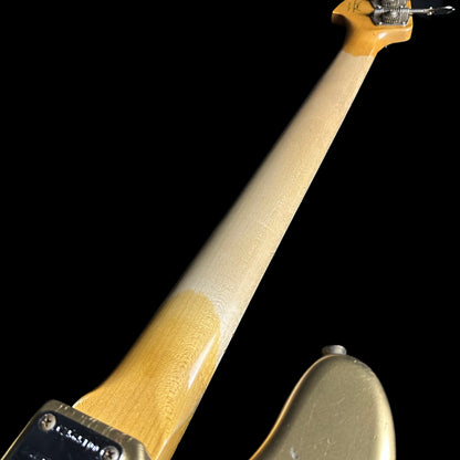 Back of neck of Fender Custom Shop Limited Edition '59 Precision Bass Journeyman Relic HLE Gold.