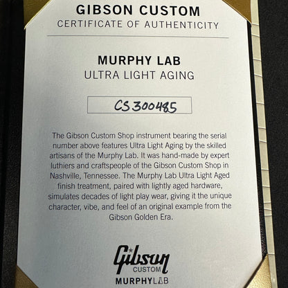 Gibson Custom Shop M2M Les Paul Custom Chambered Ebony Murphy Lab Ultra Light Aged w/case