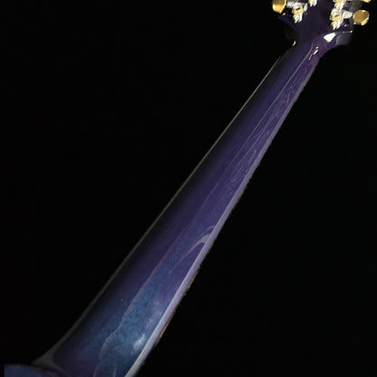 Back of neck of PRS Hollowbody II Cobalt Blue 10 Top Piezo.
