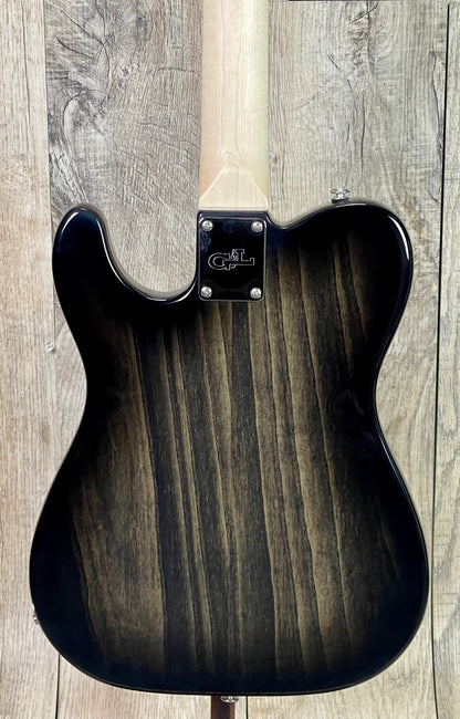 G&L USA ASAT Special Semi-Hollow No F Hole Blackburst Ebony Fretboard Painted Headstock w/case