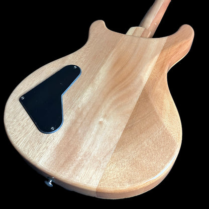 Back angle of PRS Paul Reed Smith SE Paul's Guitar Faded Blue Burst.