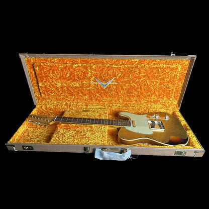 Fender Custom Shop Limited 1960 Telecaster Custom Heavy Relic Aged Aztec Gold/3 Tone Sunburst w/case