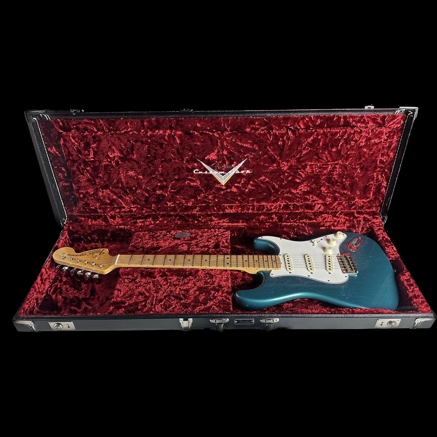 Fender Custom Shop Limited Edition '68 Strat Journeyman Relic Aged Ocean Turquoise in case.